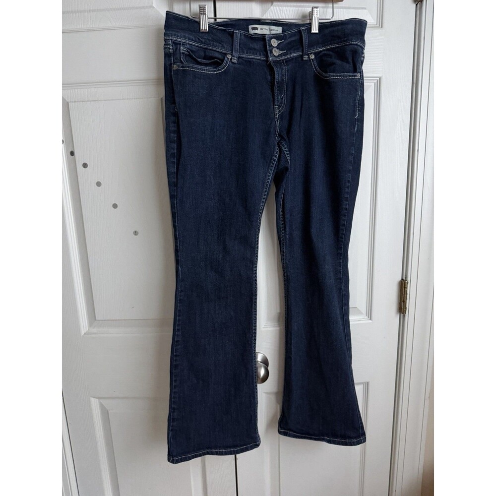 Levi's Jeans Size 32 Women's  Too Superlow 524 Bootcut Low Rise Blue Flap Pocket